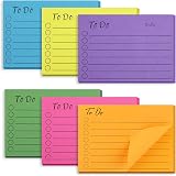 Hoiny 400 Sheets Transparent Sticky Notes 4 Sizes Self-Stick See-Through
