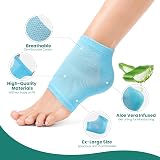 Welnove Moisturizing Heel Socks Aloe Vera Gel Lining 2 Pairs Extra Large view 3