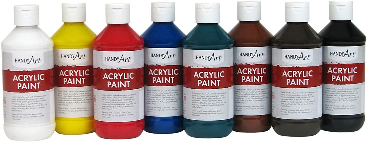 Handy Art 881020 Acrylic Paint, Assorted, 64 Fl Oz: Home Improvement