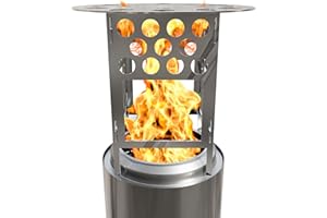 YEFU Fire Pit Heat Deflector for Solo Stove Mesa XL/YEFU 7.1" Stove, Portable Heat Diffuser for Tabletop Fire Pit Redirects Warmth, Detachable Mesa XL Heat Deflector for Solo Stove Accessories