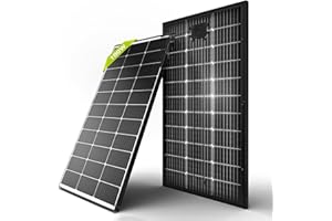 Newpowa Bifacial 100W 12V Solar Panels 9BB Monocrystalline 100 Watt 12 Volt Solar Panel, 100W Black Frame, High Efficiency Solar Module PV Charge for RV Marine Boat Off Grid (100W Bifacial)