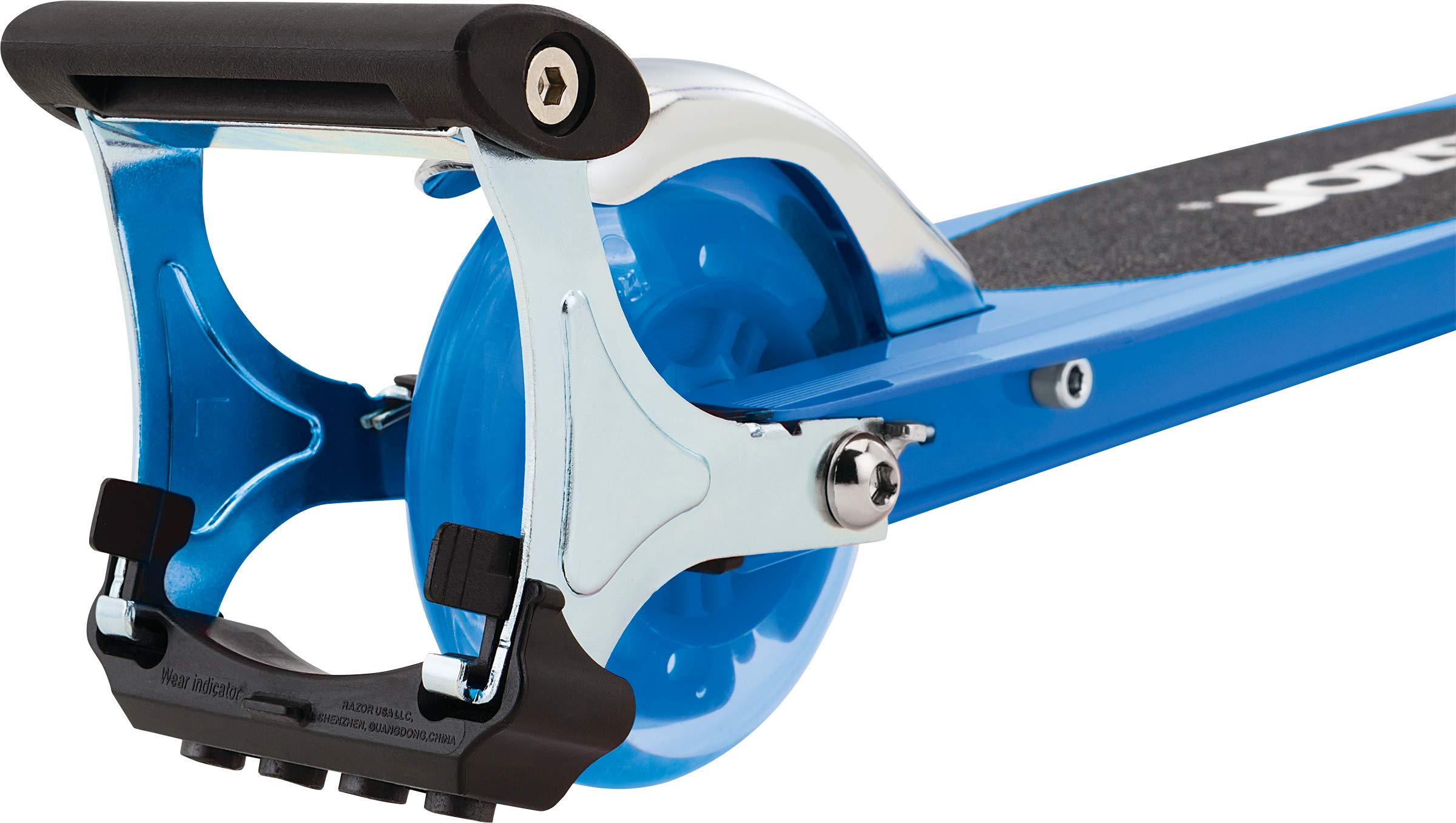 Razor Spark Sport Kick Scooter - LED Light-Up Wheels, Full-Deck Grip Tape, Spark Bar, Lightweight Aluminum Fram, Foldable