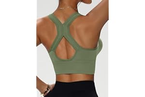 Women's Seamless Zip Front Sports Bra - Padded Running Yoga Bra for Women, Comfortable Workout Top & Bralette