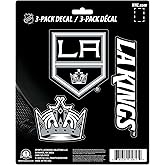 NHL Los Angeles Kings Team Decal, 3-Pack, Black