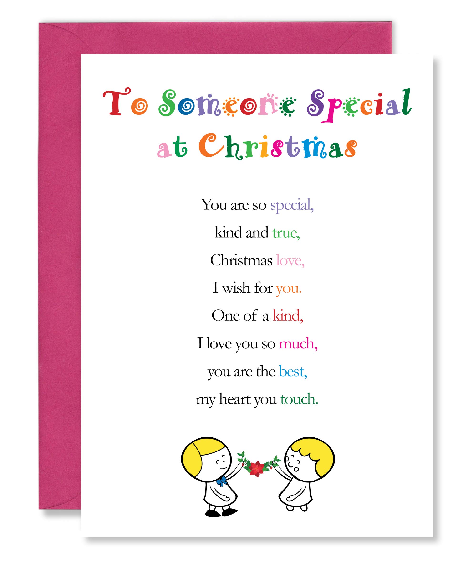 Clarabelle Cards - To Someone Special at Christmas - Lovely Festive Poem Verse Greetings Card for Friend | Partner | Family | Best Friend | Cousin sold by Card Candy