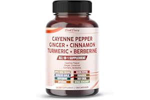 PEAKPURY Cayenne Pepper Ginger Turmeric Berberine - Digestion, Gut Heath Support