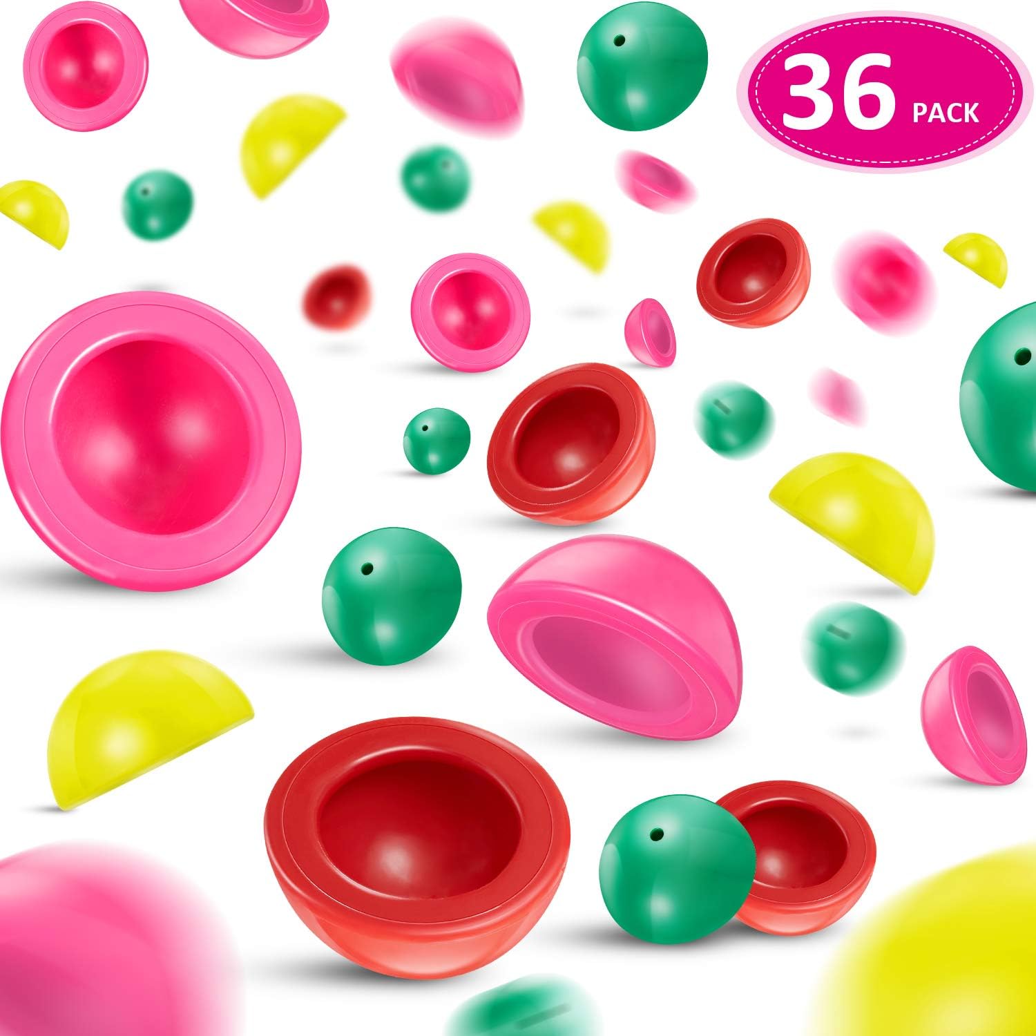 Blulu 36 Pieces Rubber Pop Up Popper Set Colorful Sports Poppers Pop Up
