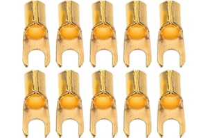 Healvian 100pcs U-Shaped Automotive Audio Wire Connectors, Car Speaker Terminal Cups for Subwoofer