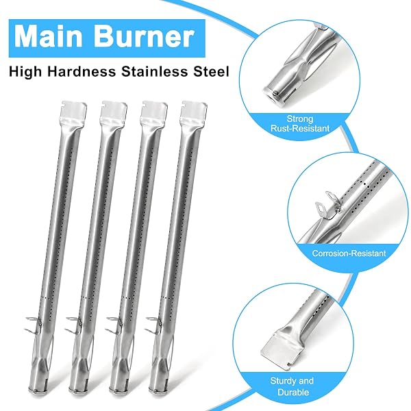 ADVIACE REPLACEMENT PARTS FOR MONUMENT GRILL 35633 41847NG 24367 24633 17842, A0212804 COOKING GRID A0212926 MAIN BURNER D010012307 FLAME TAMER IGNITER FOR 35633 MONUMENT GRILL 4-BURNER GRILL