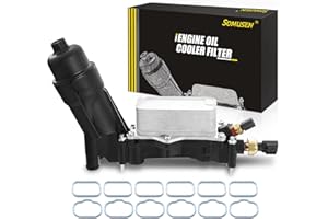 SOMUSEN Engine Oil Filter Housing with Oil Cooler Sensors Gaskets Adapter Kit Compatible with 2014-2017 Chrysler 200 300, Dodge Charger Challenger Journey, Jeep Wrangler, Ram 1500 V6 3.6L Replace# 68105583AF