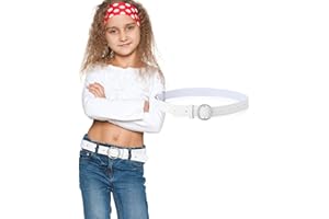 AWAYTR Kids Elastic Leather Belt - Stretch Belt for 3-16 Girls and Boys 16"-31.5"