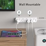 Mscien 5 Way Extension Lead Individual Switches 3M Surge Protector Wall Mount view 6