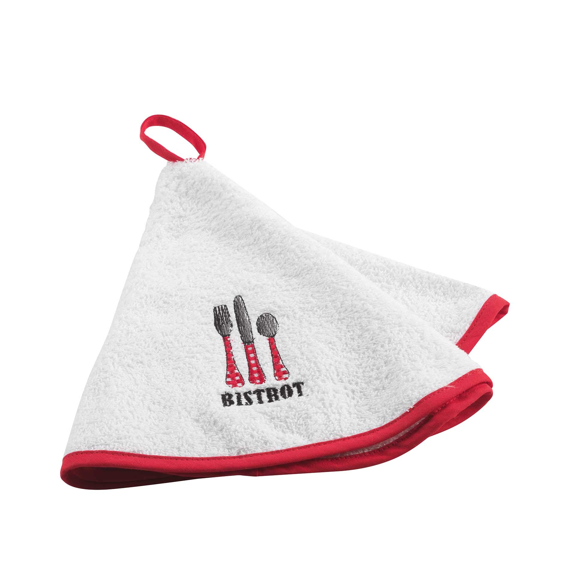 Douceur d'Intérieur AU BISTROT HAND WIPER ROUND, RED (0) 60 cm