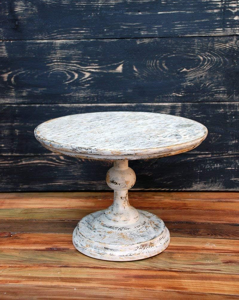 All sizes 8-18" inch Distressed Wooden Cake Stand Rustic Cupcake Holder Party Serving Plate Kitchen Decor Antique Pie Holder House Warming Gifts
