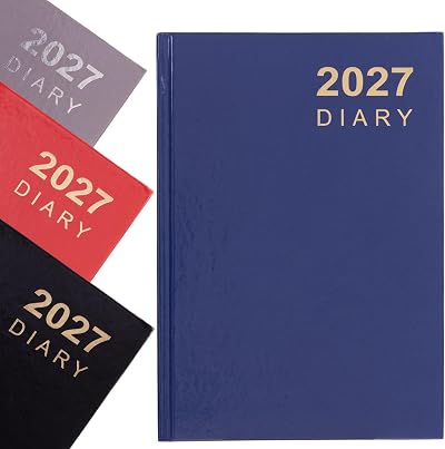 evelay 2027 Diary A5 Week to View Navy Hardback with Ribbon Bookmark