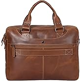 JD LEATHERS 16 inch Full-Grain Buffalo leather laptop computer bag for men Messenger Best Office trave