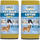 Gonzo Pet Hair Remover - 2 Pack - Lift and Remove Dog, Cat and Other Pet Hair from Furniture, Carpet, Bedding and Clothing
