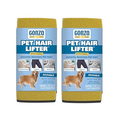 Buy Gonzo Pet Hair Remover 2 Pack Lift And Remove Dog Cat And Other Pet Hair From Furniture Carpet Bedding And Clothing Online In Indonesia B07pvc1bnz
