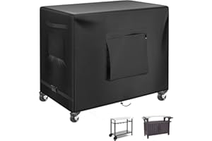 Kovshuiwe Outdoor Dining Cart Cover - Heavy Duty Waterproof Cover for Royal Gourmet Cart Flattop Worktable PC3401S & PC3401B,