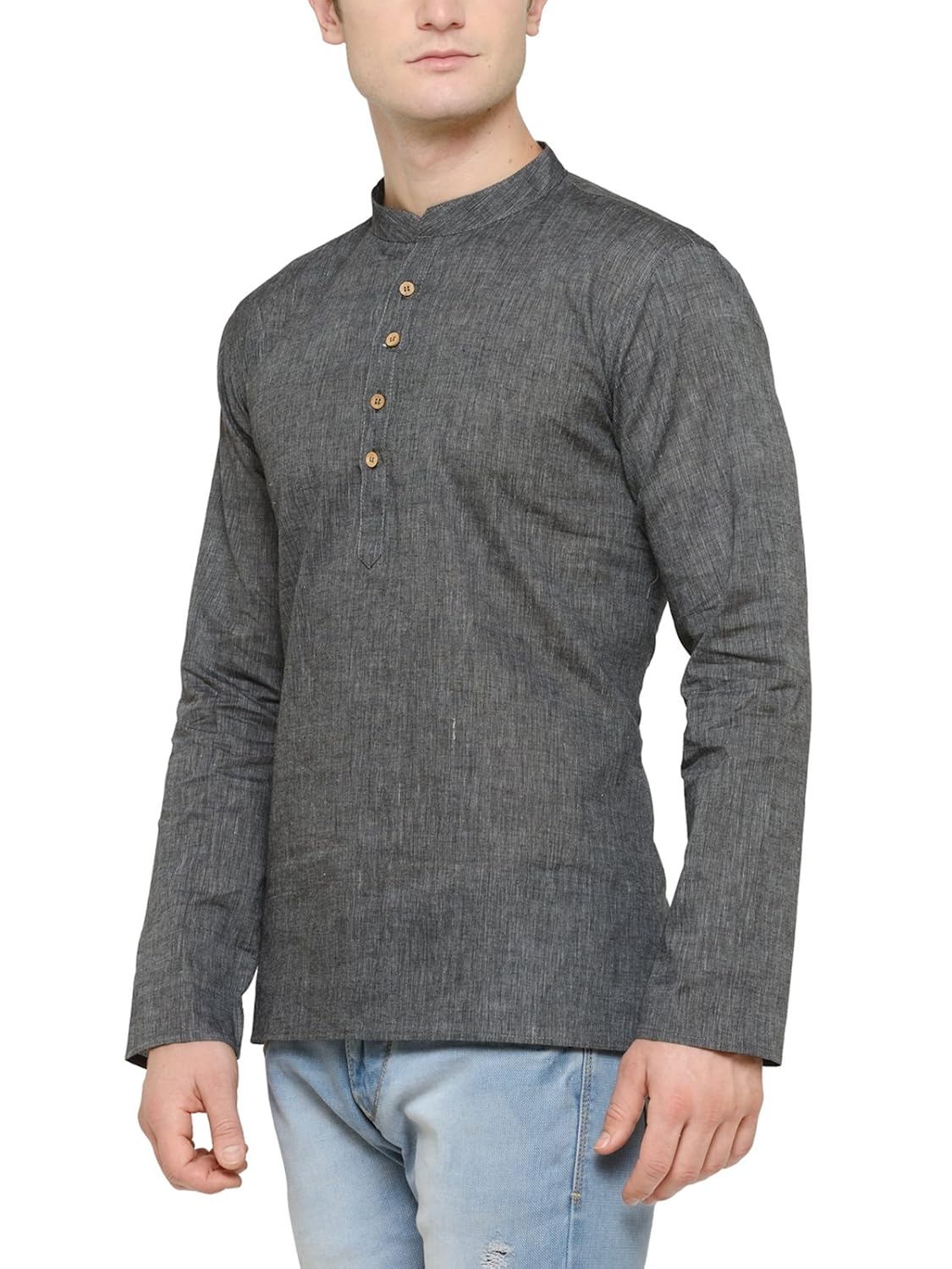 rg designers red plain short kurta for men