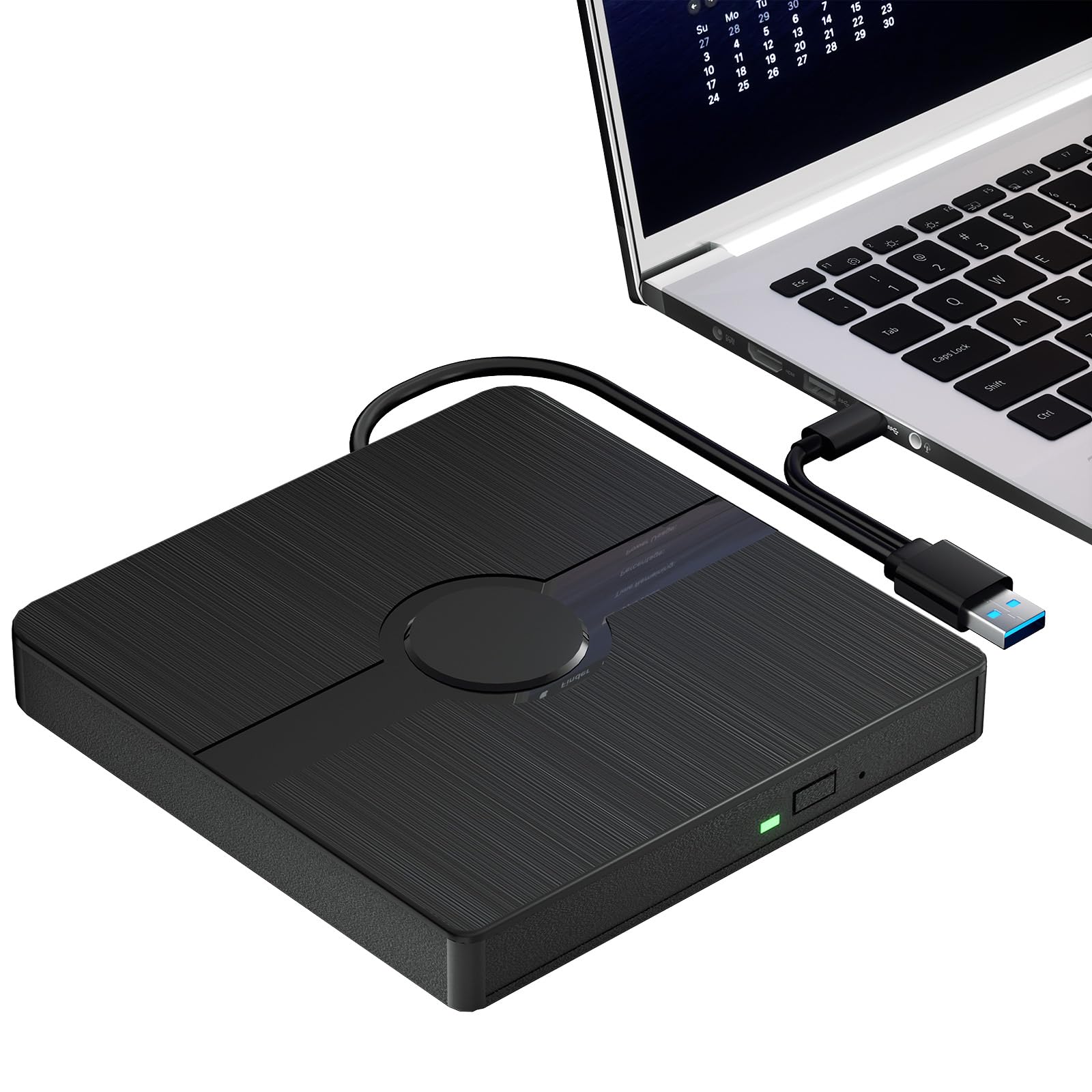 Photo 1 of External Blu Ray Drive, BD Player with Read/Write Capability Portable Blu-ray Player with USB 3.0 and Type-C CD/DVD Burner 3D Blu-ray Drive Compatible with Win10 and Mac OS,Drive Blu Ray Player for PC
