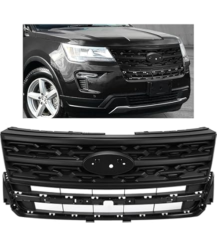 thumbnail image 2 of Shinyparts18 Front Mesh Grille With LED Letters For Ford Explorer 2012-2015 2 of 4