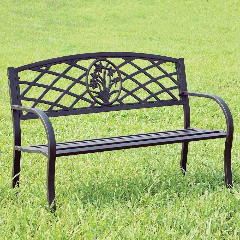 William's Home Furnishing Minot Bench, Black: Furniture & Decor