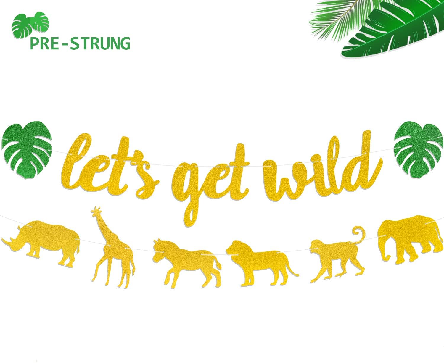 Jungle Baby Animals Welcome Baby Banner Jungle Baby Shower Sign