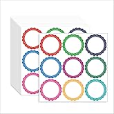 180 Pcs Polka Dot Colorful Name Tags Labels Stickers, 9 Designs Round Blank Large Nametags Badge Labels Stickers for Themed Home School Party Family 3x2 inches