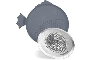 Wokdada Revolutionary Kitchen Sink Drain Strainer& Sink Stopper/Patented Reversible Chain Mesh, Effortless Cleaning & Debris Catcher, Large Capacity, No Clog, 304 Stainless Steel & Rust-Proof