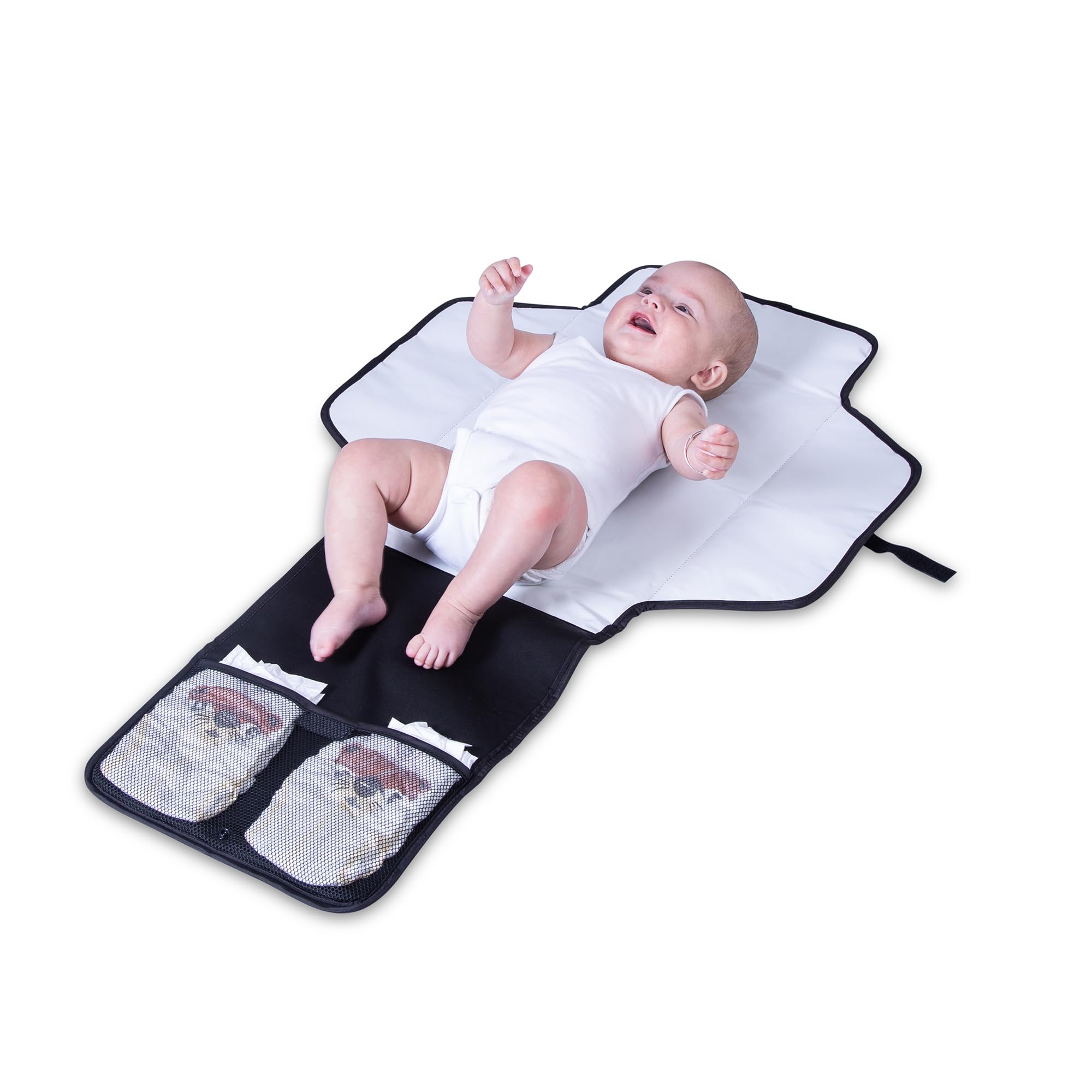 Red Kite On The Go Changing Mat - Fold Out Changing Mat and Travel Bag - Black