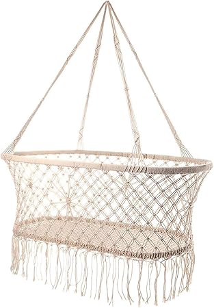 macrame hanging cradle