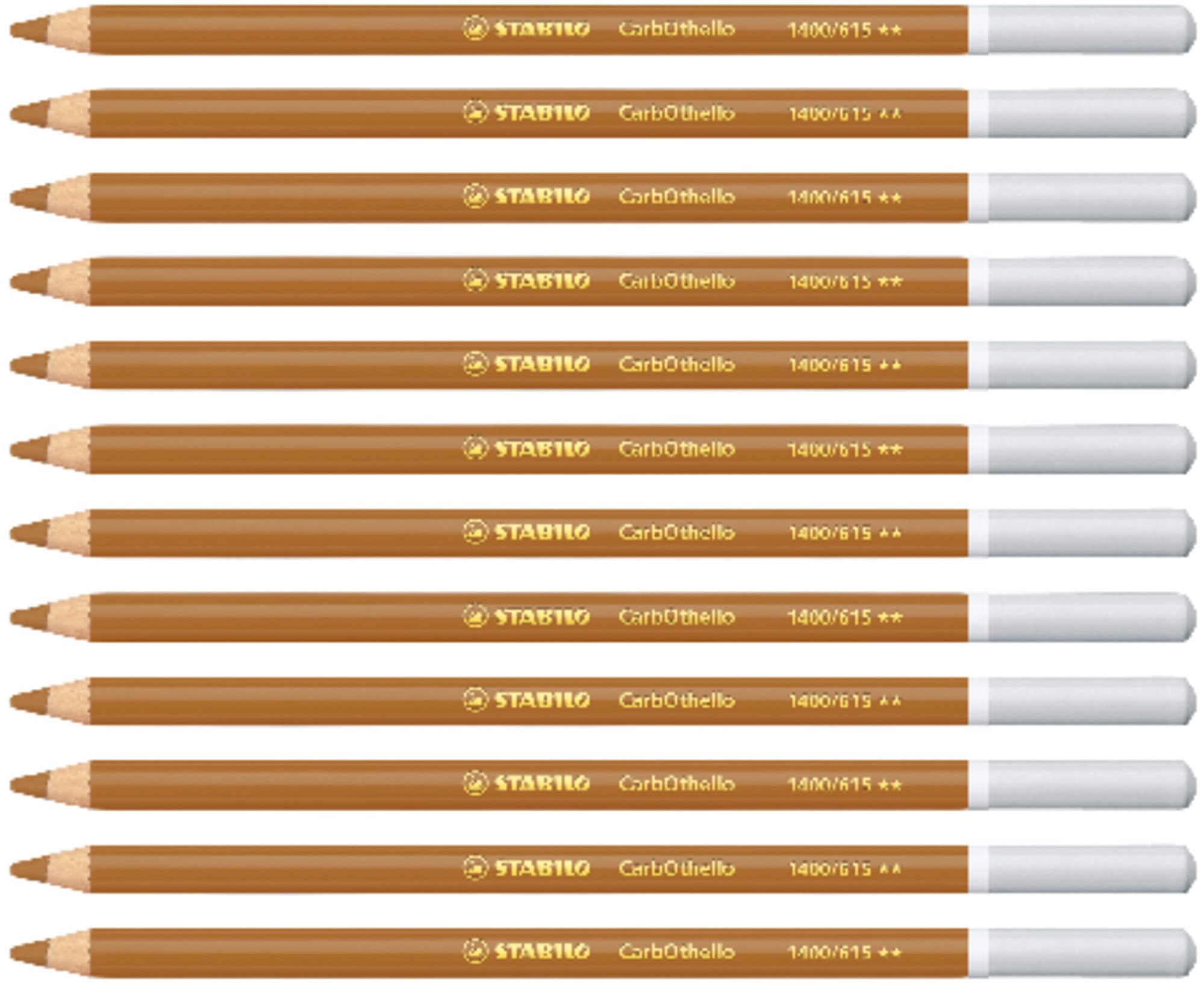 STABILO CarbOthello - Chalk-Pastel Pencil - Pack of 12 - Dark Ochre