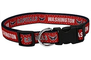 Pets First NHL Washington Capitals Collar for Dogs & Cats, Small. - Adjustable, Cute & Stylish! The Ultimate Hockey Fan Collar!