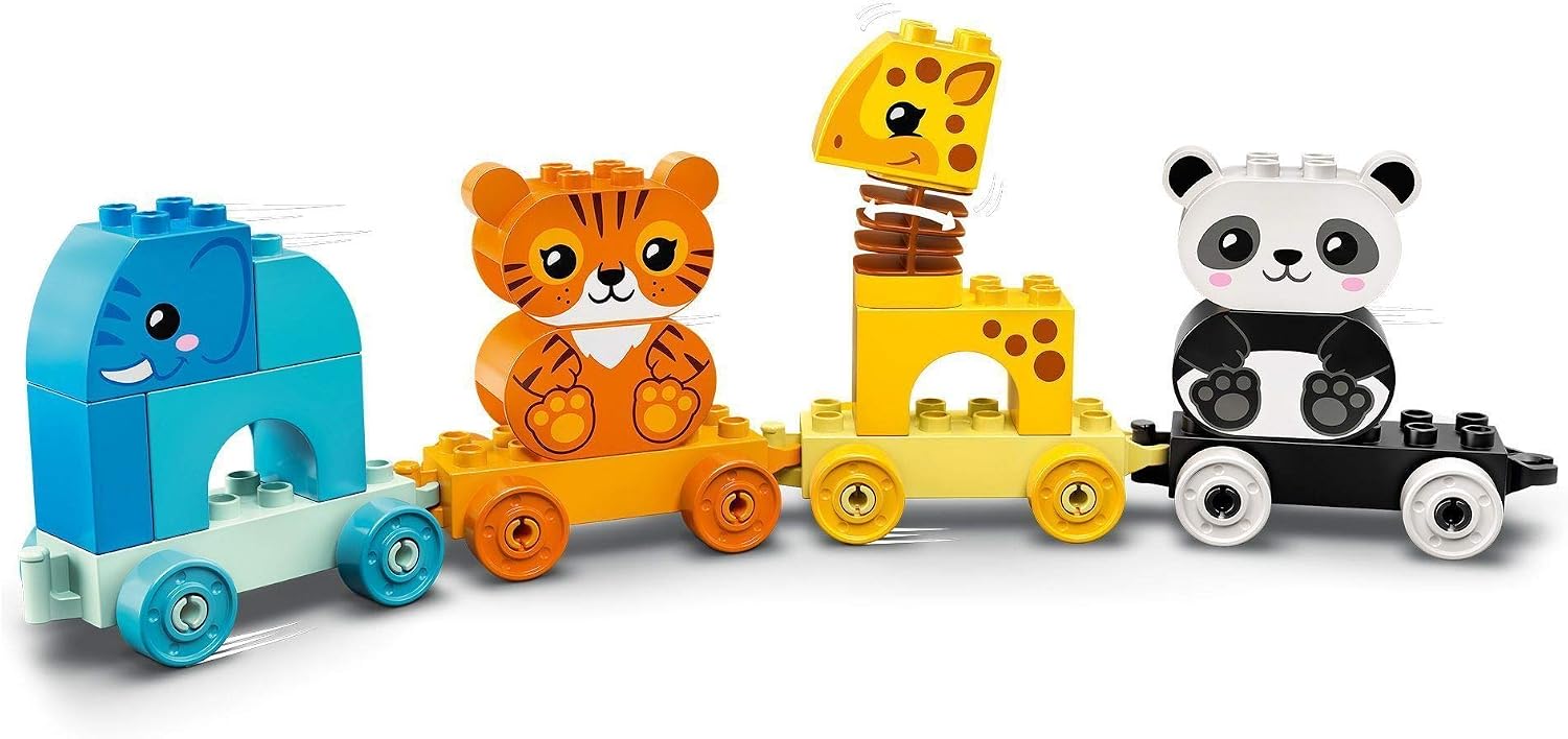 LEGO 10955 DUPLO My First Animal Train, Toys for Toddlers and Kids 1.5-3 Years Old with Elephant, Tiger - Image 3