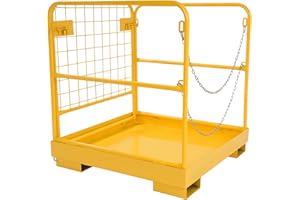 36x36 Forklift Safety Cage Heavy Duty Steel Sturdy Stable Structure 1102 LBS Capacity Folding Storage