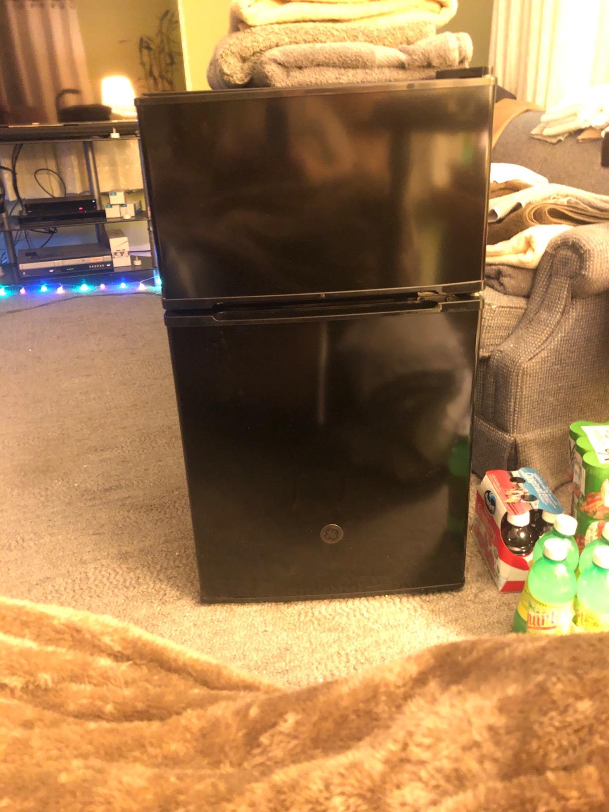 31/mo Finance GE Mini Fridge With Freezer 3.1 Cubic Ft. Double