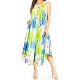 Sakkas Starlight Third Women's Tie Dye Beach Kaftan Caftan Tank Dress/Cover Up