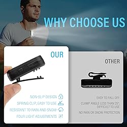 Running Light, 2 Pack Clip on Flashlight for