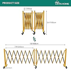 YITAHOME Metal Expandable Barricade Gate, 16FT