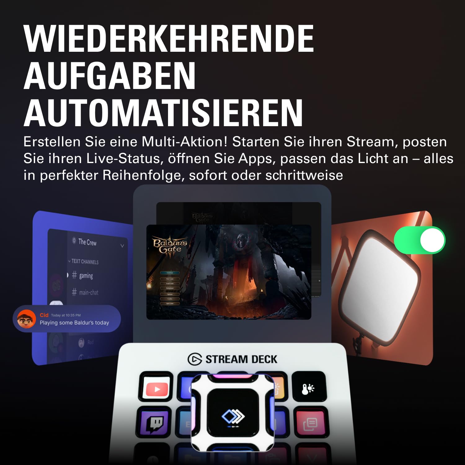 Elgato Stream Deck MK.2 White – Studio-Controller, 15 Makrotasten, auslösen von Aktion in Apps und Software wie OBS, Twitch, YouTube und anderen, für Mac und PC 5
