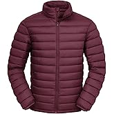 LZACTOIN-X Men's Lightweight Packable Puffer Jacket Insulated Warm Winter Jackets Puffy Coat for Ski Hiking Travel