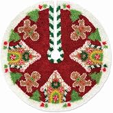 Herrschners Gingerbread Alley Tree Skirt Latch Hook Kit