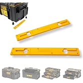RUGGEDX Anti-Skid Base Plates compatible with Dewalt ToughSystem 1.0 &amp; 2.0 Tool Boxes - Yellow, Pair