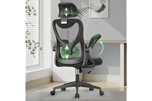 YONISEE Office Chair - Ergonomic Desk Chair with Adjustable 2D Headrest & Lumbar Support, Til t& Height Adjustment Home Office Desk Chairs
