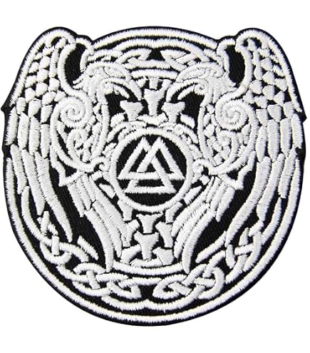 Vegvisir Viking Compass Patch - Iron-On Embroidered Icelandic Norse Rune, White