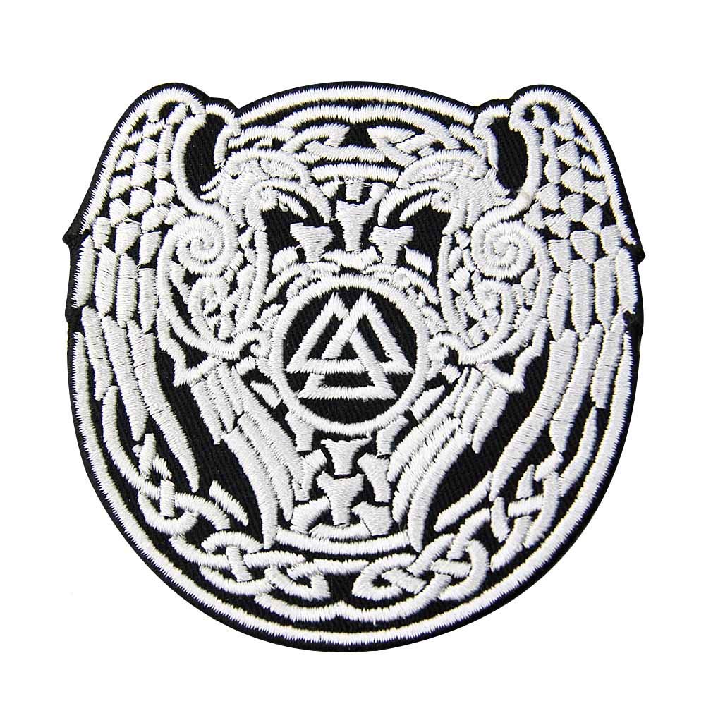 Valknut Triangle Symbol Viking Norse Rune Patch Embroidered Badge Iron On Sew On Emblem