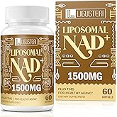 LIGUSTERI 1500 MG Liposomal NAD+, 98%+ Absorption, NAD+ Supplement for Women & Men with TMG, for Aging Defense, Cellular Energy, Heart & Brain Function, Longevity, 60 Softgels