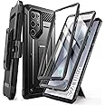 SUPCASE for Samsung Galaxy S24 Ultra Case with Stand, [Unicorn Beetle Pro] [2 Front Frames] [Built-in Screen Protector & Belt-Clip] Military-Grade Protection Phone Case for Galaxy S24 Ultra, Black
