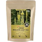 FullChea Mullein Tea Bags, 3g X 20 Count, Original Compression Technology | Mullein Leaf Herbal Tea For Lungs, Non-GMO, Additives-free, Natural Healthy Tea For Respiratory &amp; Wellness Support
